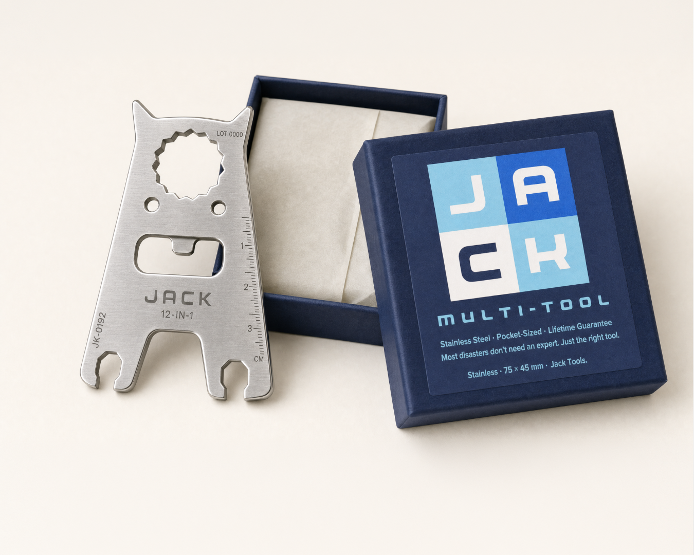 Original JACK multi-tool packaging